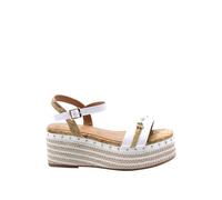 Alviero Martini 1A Classe Women's Wedge Sandals - White Model 1114 1114 Faux Leather, White, 8 UK