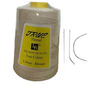 Alvies® Hair Extension Weaving Thread 1500YDS 3 Pcs Needle (Blond)