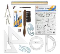 ALVIN Academy Drafting, Drawing and Design Essentials Kit | 13 Pieces | Class Tools for Geometry, Architecture and Engineering Students | - Model DDKE2