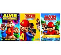 Alvin and the Chipmunks Film Trilogy - All 3 Movies Triple Pack (3 Discs) DVD Box Set Complete Collection - Part 1 / Part 2: The Squeakquel / Chipwrecked + Extras