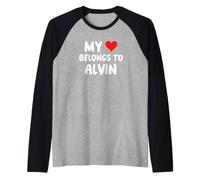 Alvin - My Heart Belongs to Alvin - Love Raglan Baseball Tee
