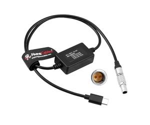 Alvin’s Cables 2 Pin to Type-C Power Cable for Canon R5C, for Sony A7SIII FX3, Nikon Z5 Z9 S5, for ARRI Alexa, for Tilta Battery Plate, USB-C PD 5V 9V 12V 3A for Mirrorless Cameras Phones, 24in