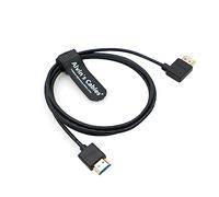 Alvin’s Cables 8K 2.1 HDMI Cable High Speed for Atomos Ninja V Monitor Straight to Left Angle HDMI Cord for Z CAM E2, Sony FS5| FS7| A7S3 Cameras 4.9ft|1.5M