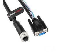 Alvin’s Cables Control Cable for Keyence SR-X AI Barcode Reader, M12 A-Code 12 Pin Female to DB9 Female Replacement for OP-88681 OP-88682 OP-88683, High Flex Drag Chain, 2M/6.56ft