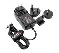 Alvin’s Cables Right Angle Locking DC AC Power Supply Adapter 100V-240V to 12V 3A Universal Wall Charger 5.5x2.5mm DC for Atomos Ninja V, Blackmagic Video Assist, with US UK EU AU Plugs 2m/6.6ft