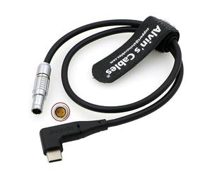 Alvin’s Cables Right Angle PD USB-C Type-C to 2 Pin Male Power Cable Fast Charging Cable for DJI Ronin| Tilta| Teradek| SmallHD| Z-CAM Cameras Monitor 45CM/17.7 inches