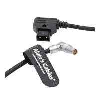 Alvin’s Cables Rotatable Right Angle 2 Pin Female to D-tap Power Cable for Red Komodo Camera 80CM