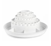ALVIN, Spin-O-Tray, Rotating Desktop Receptacle - White