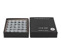 Alvinlite 50 Pieces Cue Tips, 9.5mm Snooker Cue Tip Pool Cue Tips, Leather Billiard Tips Snooker Cue Replacement Tips With Storage Box, Pool Stick Tips For Snooker Daily Training Use, Grey