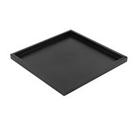 Alvinlite Black Wooden Serving Tray, Modern Decorative Square Tray, 12x12inch