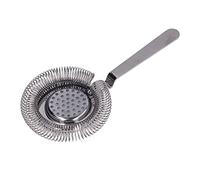 Alvinlite Cocktail Strainer Hawthorne Cocktail with Spring Round Drink Strainer Stainless Steel Bar Strainer with Full Wire Spring(black)