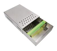 Alvinlite Coffee Knock Box Espresso Knocker Drawer, Stainless Steel Coffee Knock Box Drawer Type Coffee Ground Knock Container Bucket Box With Rod Commercial Use(Silver) knock