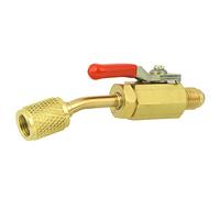 Alvinlite Refrigeration Charging Hose Set with Ball Valve R12/R134A/R410A 1/4in Arc Brass Manual Shut-off Ball Valve AC HVAC Maintenance Kit |红| hvac gauges