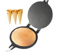 Alvinlite Waffle Cone Maker - Ice Cream Cone Maker Machine Egg Roll Mold for House Commercial Homemade DIY Ice Cream Cone Baking Pan Egg