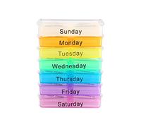 Alvinlite Weekly Pill Box 4 Times a Day 7 Days Pill Container Tablet Sorter Medicine Case to Hold Vitamin Medicine Cod Liver Oil Supplements