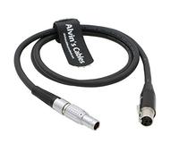 Alvin's Cables 2 Pin Male to Mini XLR 4 Pin Female 12V Monitor Power Cable for TVlogic Monitor from ARRI RED Cameras 80CM