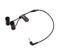 Alvin's Cables 3.5mm TRS to Dual XLR Male Y Splitter Cable, 1/8'' TRS to 2 Low Profile XLR 3 Pin Male Breakout Audio Cable for RØDE Wireless GO II MixPre Recorder unbalanced, 45cm|18inches