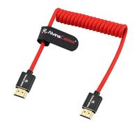 Alvin's Cables 8K 2.1 Full HDMI High Speed Braided Coiled Cable for Atomos Ninja V, Portkeys BM5, for Feelworld Monitor, for Canon C300, Z CAM E2, Sony FS5| FS7| A7S3 Cameras RED