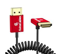 Alvin's Cables 8K 2.1 HDMI Cable 48Gbps 8K@60Hz 4K@120Hz High Speed Φ2.4mm Ultra-Thin HDMI for Sony A7 A9, BMPCC, for Canon C70, for Atomos Ninja, for Feelworld, Straight to Down Angle Coiled