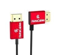 Alvin's Cables 8K 2.1 HDMI Cable 48Gbps High Speed Φ2.4mm Ultra-Thin HDMI 8K@60Hz 4K@120Hz for Canon C70, for Sony A7 A9, Blackmagic Camera, Atomos, SmallHD, Right Angle to Straight 45cm| 17.7in