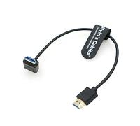 Alvin's Cables 8K 2.1 HDMI Cable High Speed for Atomos Ninja V Monitor Straight to Down Angle HDMI Cord for Z CAM E2, Sony FS5| FS7| A7S3 Cameras 10inches|25CM