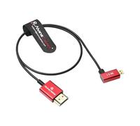 Alvin's Cables 8K 2.1 Micro HDMI Right Angle to HDMI Ultra-Thin Cable for Atomos Ninja V, 8K@60Hz 4K@120Hz High-Speed HDMI Cable for Sony A7RIII A7II A7M3, for Canon R5 M6, 45cm|18in