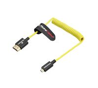 Alvin's Cables 8K 2.1 Micro HDMI to HDMI Ultra-Thin Braided Coiled Cable for Nikon ZR| Sony A7RIII A7II A7M3| Canon R5 M6| Atomos Ninja V, 8K@60Hz 4K@120Hz High-Speed HDMI Cable for FUJIFILM X-T4 X-T3