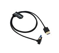 Alvin's Cables 8K HDMI 2.1 High Speed Thin Straight to Up Angle Cable for Atomos Ninja V Monitor, Z CAM E2, Sony FS5| FS7| A7S3 Cameras 39.4inches|1M