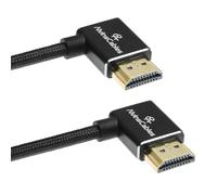 Alvin's Cables 8K HDMI Cable for Atomos Ninja,2.1 48Gbps 8K@60Hz 4K@120Hz High-Speed Braided Coiled Cable for Sony FS5 FS7 FX9,BMPCC,for Canon C300 C500,for Feelworld,Right to Right Angle Black