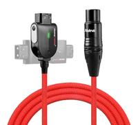 Alvin's Cables Alvins Smart D-Tap to XLR 4 Pin Female Braided Power Cable for Sony VeniceF55|SXS, for Blackmagic URSA Mini Pro, Tvlogic Monitor, Ultra Flexible, 1M|39.4inches, Red