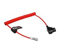 Alvin's Cables BMPCC 4K Power Cable, D-tap to 2 Pin Female Ultra Soft Coiled Cable for Blackmagic Pocket Cinema Camera 4K/ 6K