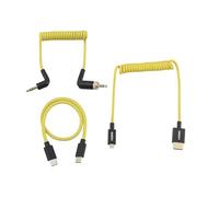 Alvin's Cables Camera Cable Set for Nikon ZR, USB-C PD Power Cable| 8K 2.1 Micro HDMI to HDMI Cable| Locking 3.5mm to 3.5mm TRS Audio Timecode Cable, Complete Camera Rig Wiring Kit