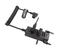 Alvin's Cables D-tap Splitter Cable with Power Switch Male DTap to 4 Female D Tap 2 DC USB for V-Mount Battery for ARRI/RED Camera LCD Monitor LED Video Light Bidirectional Pluggable