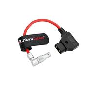 Alvin's Cables D-tap to Rotatable Right Angle 0B 2 Pin Male for Blackmagic PYXIS 12K| SmallRig, Braided Ultra-Soft Red Cable, 15cm|6inches