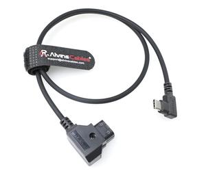 Alvin's Cables Dtap to Right Angle USB-C Power Cable for DJI Focus Pro Motor, 2ft Ultra Soft D-tap to Type-C Enhanced Power for Tilta Nucleus Nano II Wireless Lens Control Motor