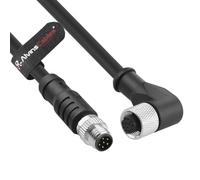 Alvin's Cables Livox Mid-360 LiDAR to Unitree Go2 Robot Dog Cable, Right-Angle M12 A-Code 12-Pin Female to M8 6-Pin Male, LiDAR Power & Data Cord for Robotics, 3D Sensing Applications, 80cm / 31.50in