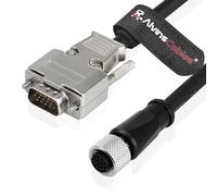 Alvin's Cables M12 A-Code 12 Pin Female to DB15 Power Trigger Data Cable for Cognex in-Sight Sensor Vision Systems CCB-PWRIO-MOD-05, High Flex 2m| 6.6ft