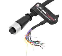 Alvin's Cables M12 A-Code 12 Pin Female to Open End Power I/O Cable for Cognex Industrial Camera, Industrial Automation,Sensor Actuator, Control System, High-Flex Shielded Cable 49.2ft/15m