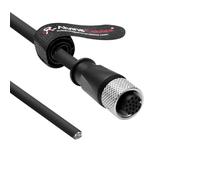Alvin's Cables M12 A-Code 17 Pin Female to Open End Power Data Ethernet I/O Cable for HikRobot Datalogic Cognex Camera, High-Flex Drag-Chain Shielded Cable for CAN Bus, PROFINET, Ethernet/IP 6.6ft/2m