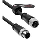 Alvin's Cables M12 A-Code 17 Pin Male to Female Power Data Ethernet Cable for HikRobot Datalogic Cognex Camera, High-Flex Shielded Cable for Industrial Automation, PROFINET, Ethernet/IP 3.3ft/1m