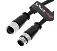 Alvin's Cables M12 A-code 5 Pin Male to Female Extension Cable for Industrial Automation Fieldbus Communication, Shielded High-Flex Sensor and Actuator Signal Power Cable 6.6ft/2m