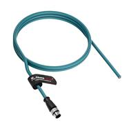 Alvin's Cables M12 A-Code 8 Pin Male to Open End Power I/O Cable Cat6a High-Flex Shielded for Cognex Keyence Basler Industrial Automation Fieldbus Module 3.3ft, Green