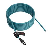 Alvin's Cables M12 A-Code 8 Pin Male to Open End Power I/O Cable Cat6a High-Flex Shielded for Cognex Keyence Basler Industrial Automation Fieldbus Module 16.4ft/5m, Green