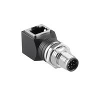 Alvin's Cables M12 A-Code 8-Pin to RJ45 Adapter Cat6a IP68 Waterproof Shielded, M12 Male to RJ45 Female Industrial Ethernet Connector for Cognex Keyence GigE Vision Basler AVT Sony CCD Cameras