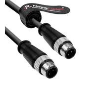 Alvin's Cables M12 D-Code 4 Pin Male to M12 D-Code 4 Pin Male Ethernet Cable for Keyence Baumer Sick Camera, High-Flex Cat6a Cable for Industrial Automation, EtherCAT/PROFINET, Robotics 3.3ft/1m