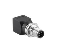 Alvin's Cables M12 D-Code 4-Pin to RJ45 Adapter Cat6a IP68 Waterproof Shielded, M12 Male to RJ45 Female Industrial Ethernet Connector for Cognex Keyence Omron Siemens Sick Baumer Datalogic