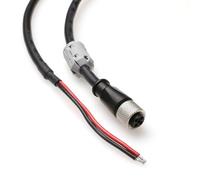 Alvin's Cables M12 T-code 4 Pin Female to Open End Power I/O Cable Drag-Chain Shielded for Cognex Scan 3D Camera CCB-POWER-S001-05 Industrial Automation Sensor Systems 6.6ft/2m
