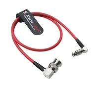 Alvin's Cables Micro BNC to BNC Cable 12G-SDI High Speed 4K UHD Video Coaxial Cable, 75 Ohm Ultra-Slim for Blackmagic Video Assist 5" Monitor,Red,Right Angle 50CM|19.7inches