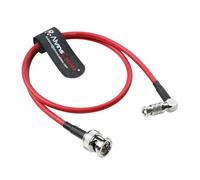 Alvin's Cables Micro BNC to BNC Cable 12G-SDI High Speed 4K UHD Video Coaxial Cable, Right Angle Micro BNC 75 Ohm Ultra-Slim for Blackmagic Video Assist 5" Monitor,Red 50CM|19.7inches