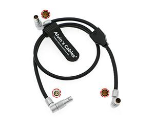 Alvin's Cables Power Cable for DJI RS2 RSC RS3 Pro| RED-Komodo Rotatable 2 Pin Male to Adjustable 2 Pin Male & 2 Pin Female Y Cable for Tilta Float Gimbal Support System